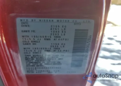 2013 Nissan Nv200 2.5S z USA, uszkodzony, nr VIN 3N6CM0KN4DK692866